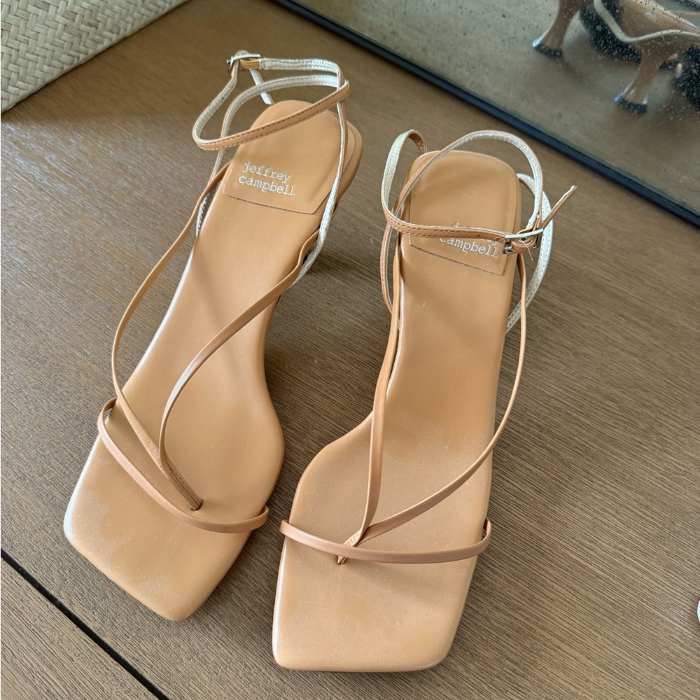 Jeffrey Campbell Nude Strappy Heels